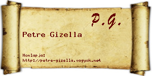 Petre Gizella névjegykártya